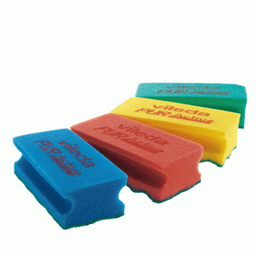 ВИЛЕДА Губка ПурАктив 6,3х14х4,5см голубая/123118/123114