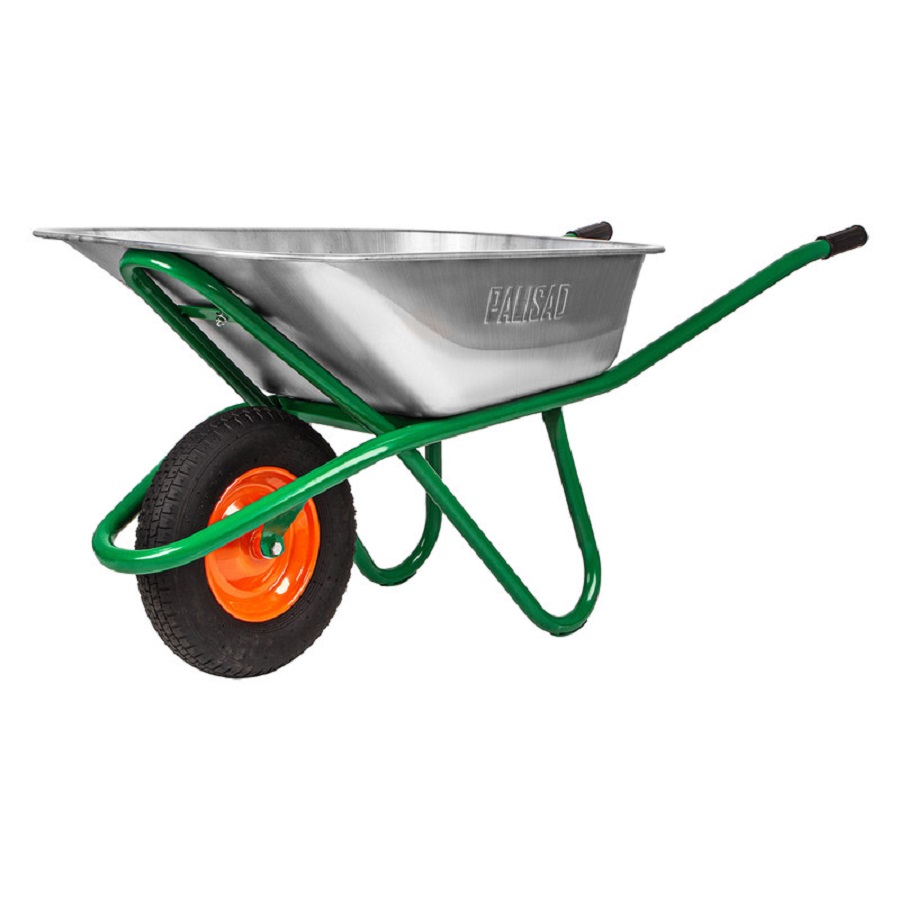 Тачка строительн.СВАРНАЯ. надувн. колесо г/п-200кг, объем-90л