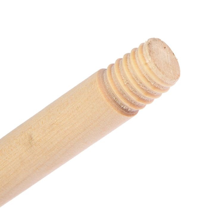 Черенки деревянные д/швабр с резьбой D=22мм высший сорт Черенки деревянные д/швабр с резьбой D=22мм высший сорт