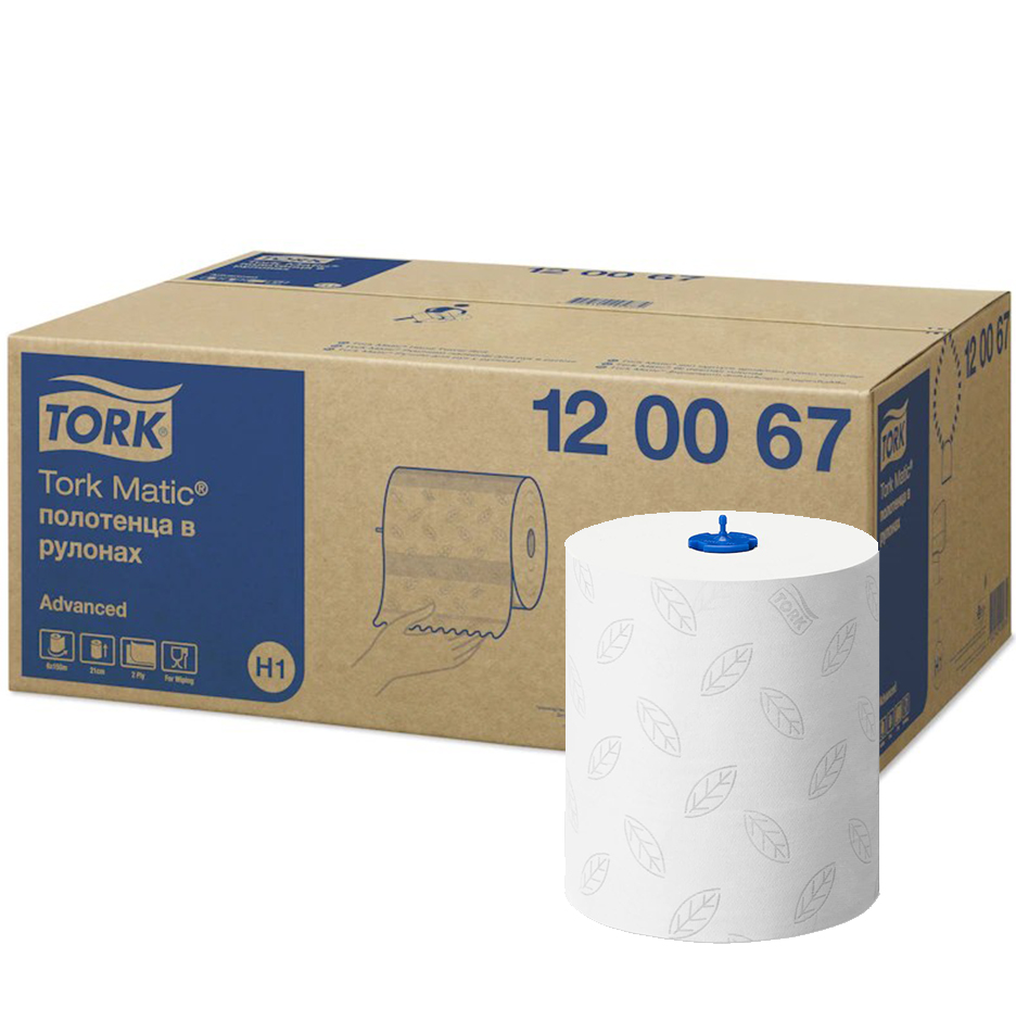 Полотенца бумажные 2сл. 150м/21 ТОРК H1 Advanced Soft Matic, белые 6 рул/кор, арт. 120067 Полотенца бумажные 2сл. 150м/21 ТОРК H1 Advanced Soft Matic, белые 6 рул/кор, арт. 120067