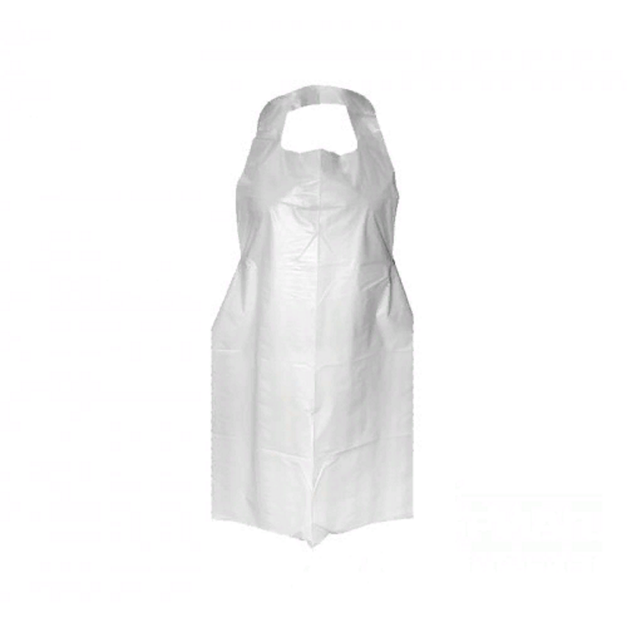 Фартук одноразовый полиэтилен белый 100шт/уп Фартук одноразовый полиэтилен белый 100шт/уп