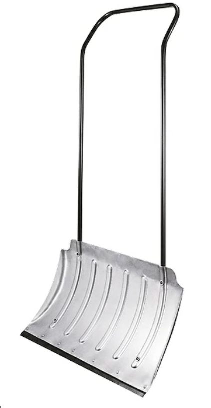 Движок для снега 750*420мм ДЮРАЛЬ с П-образной металлической ручкой