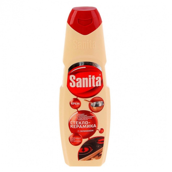 САНИТА Крем 600г СТЕКЛОКЕРАМИКА для чувствительных поверхностей