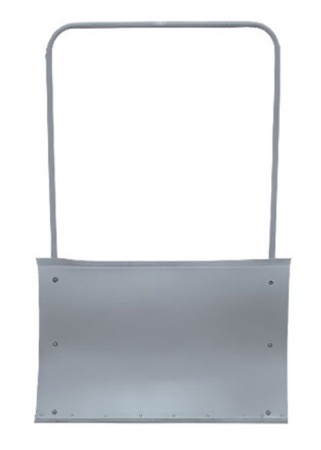 Движок для уборки снега АЛЮМИНИЕВЫЙ с мет.планкой с П-обр.ручкой 750*410мм S=1,5мм