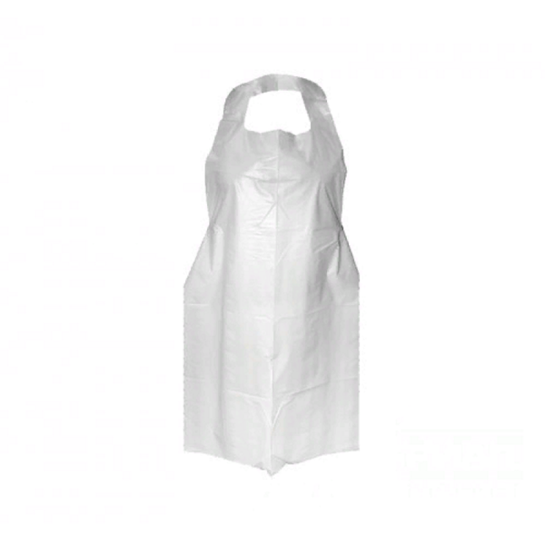 Фартук одноразовый полиэтилен белый 100шт/уп Фартук одноразовый полиэтилен белый 100шт/уп
