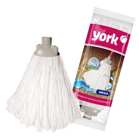 МОП насадка на швабру YORK  Мега веревочная микрофибра белая