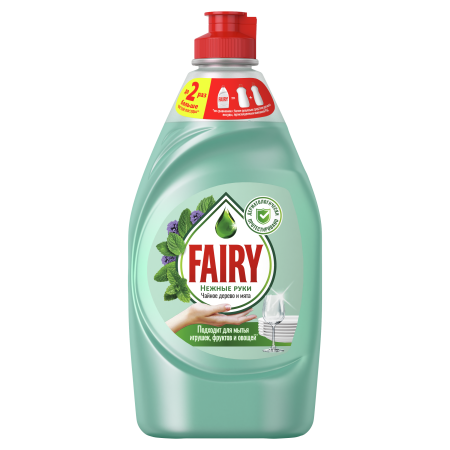 Средство для мытья посуды Фейри 450 мл НЕЖНЫЕ РУЧКИ Чайное дерево и мята