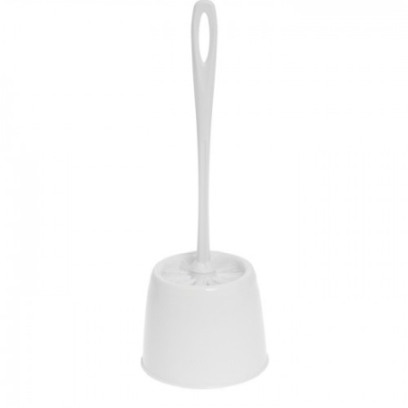 Ерш унитазный пластмассовый с подставкой БЕЛЫЙ