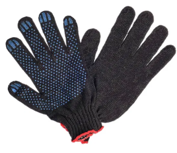 Перчатки хб 10 кл. с ПВХ 5-ти нитка БЕЛЫЕ (Обычные)