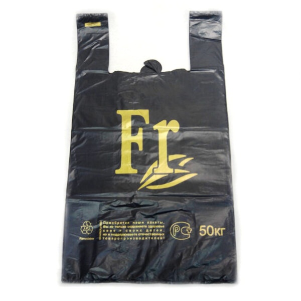 Пакет-майка "Fr" ПНД 30*55 черная Пакет-майка "Fr" ПНД 30*55 черная