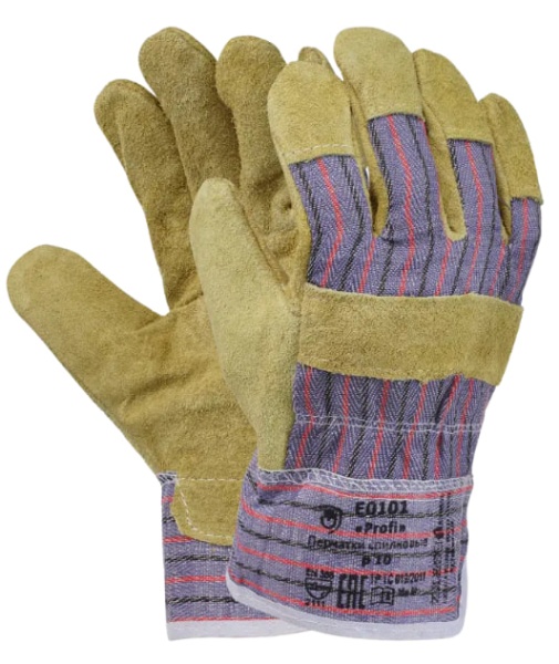 Перчатки спилковые комбинированные Ангара 0115