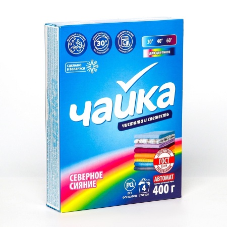 Стир.порошок Чайка-автомат  400 гр КОЛОР СЕВЕРНОЕ СИЯНИЕ