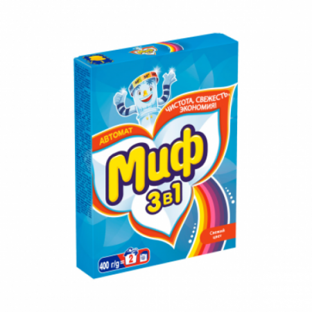 Стир.порошок Миф-автомат, 400 гр КОЛОР, СВЕЖИЙ ЦВЕТ