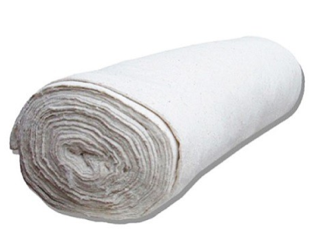 Полотно холстопрошивное нетканое 150см ширина, 200г/м2, рулон 50м БЕЛОЕ