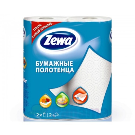 Полотенца бумажные Зева 2сл, 2рул/пач БЕЛЫЕ Полотенца бумажные Зева 2сл, 2рул/пач БЕЛЫЕ
