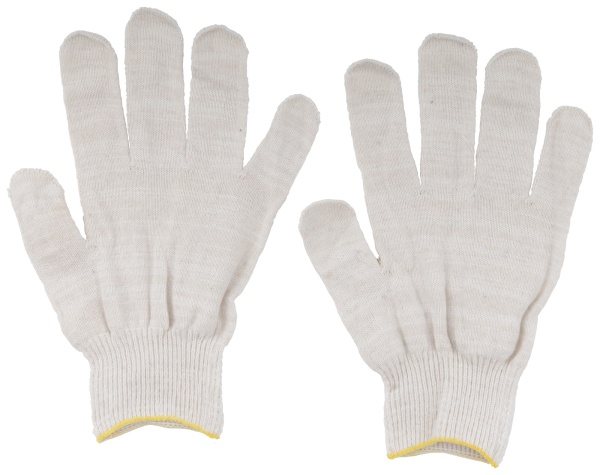 Перчатки хб 10 кл. 3-х нитка БЕЛЫЕ